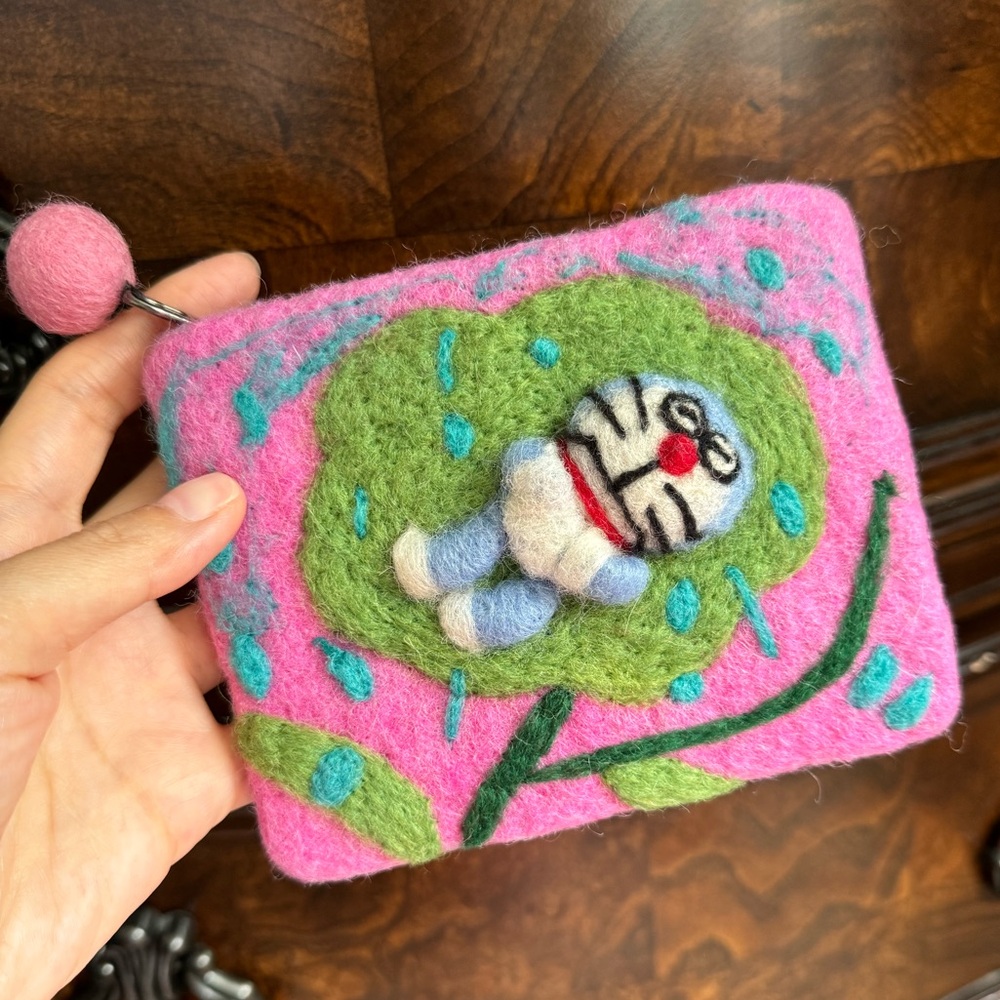 wool felt wallet、card bag、storage bag，unisex